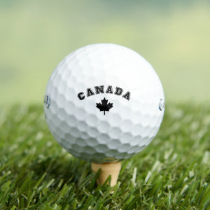 Custom Personalised Canada Maple Leaf Print  Golf Balls