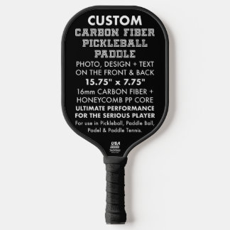 Custom Personalised Carbon Fibre Paddleball Paddle