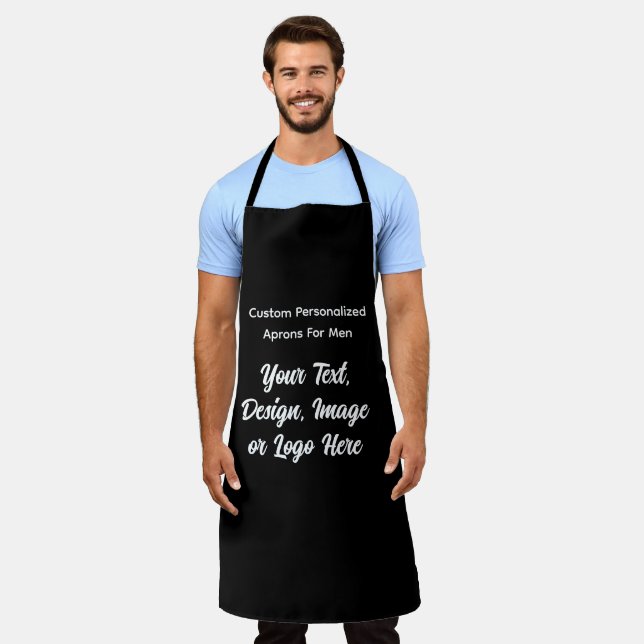 Custom Personalised Chef Grill BBQ Apron For Men (Worn)
