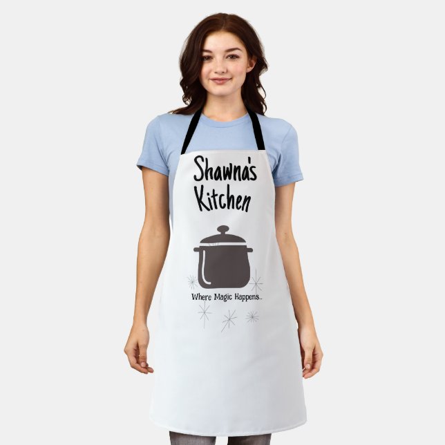 Custom Personalised Chef's Kitchen Apron, Cute Apron (Worn)