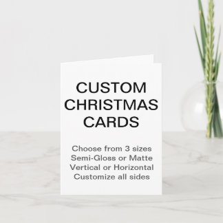 Custom Personalised Christmas Card Blank Template