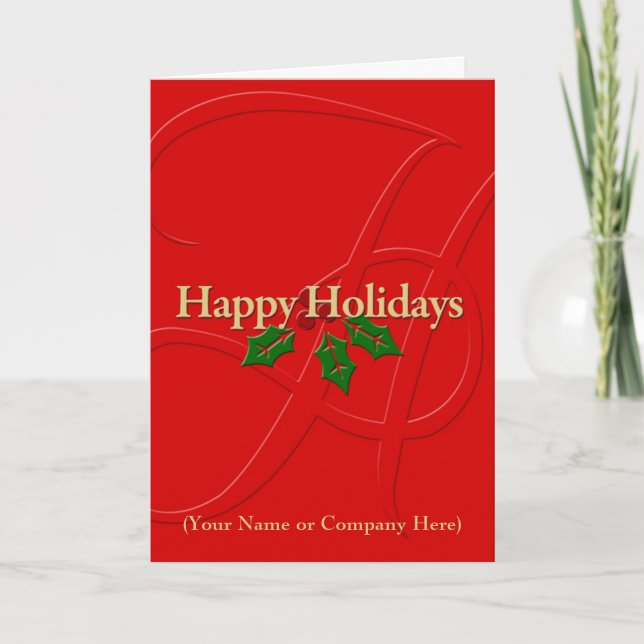 Custom Personalised Christmas Card w/ Logo (Front)