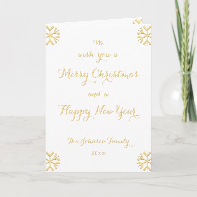 Custom Personalised Christmas New Years Holiday Card (Front)
