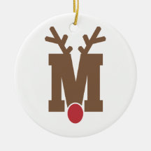 Custom Personalised Christmas Ornament Letter "M"