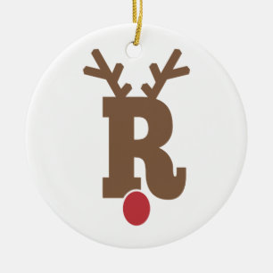 Custom Personalised Christmas Ornament Letter "R"
