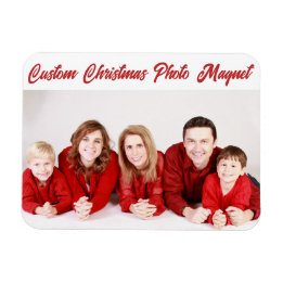 Custom Personalised CHRISTMAS PHOTO CARD MAGNET