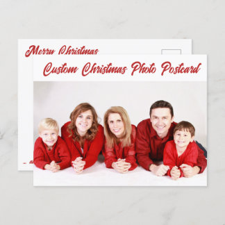 Custom Personalised CHRISTMAS PHOTO POSTCARD