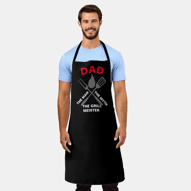 Custom Personalised #ChristmasGiftForDad Chef Apron (Worn)