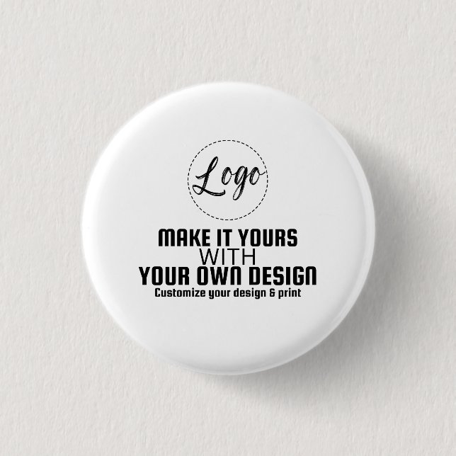 Custom Personalised Circle Button Template (Front)