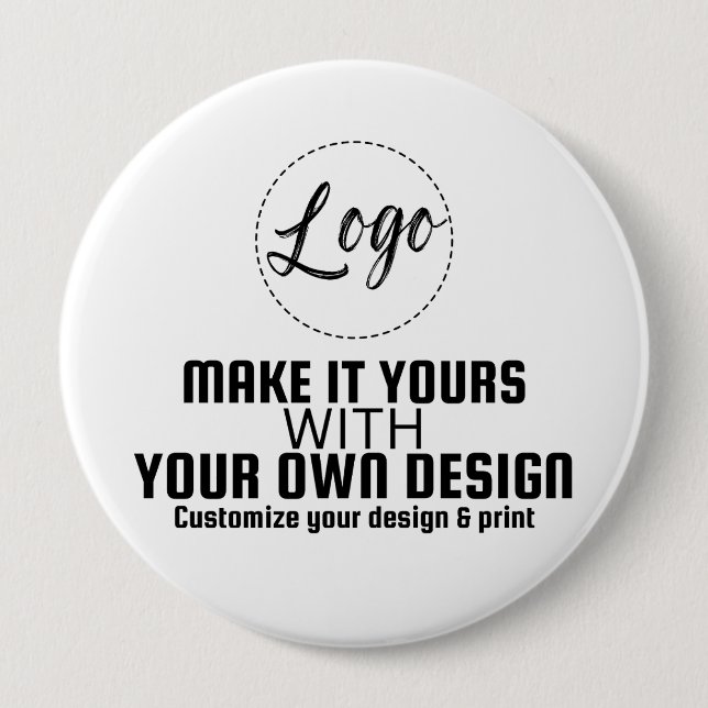 Custom Personalised Circle Button Template (Front)