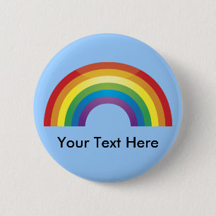 Custom Personalised Classic Rainbow Buttons