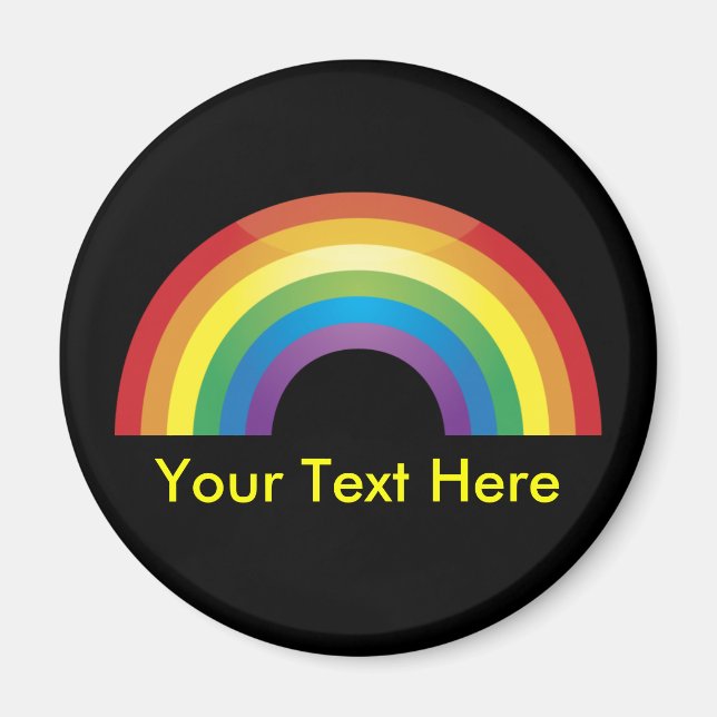 Custom Personalised Classic Rainbow Magnets (Front)