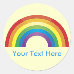 Custom Personalised Classic  Rainbow Stickers