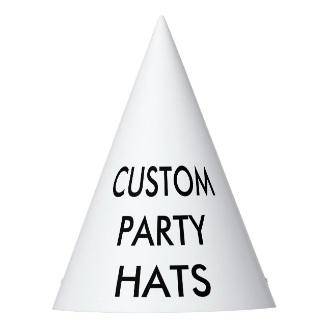 Custom Personalised Cone Party Hat Blank Template (Front)