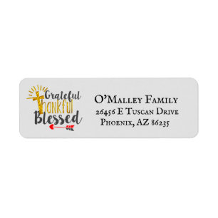 Custom Personalised Cross Blessed Address Labels