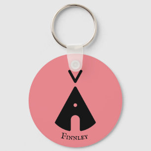 Custom Personalised Cute Tipi Key Ring
