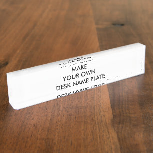 Custom Personalised Desk Name Plate Block