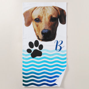 Custom Personalised Dog Beach Towel