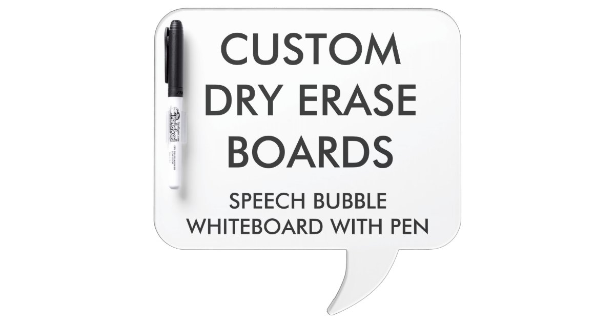 Custom Personalised Dry Erase Board Blank Template | Zazzle