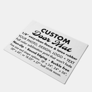 Custom Personalised Easy Clean Doormat 18" x 24"