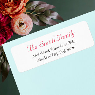 Custom Personalised Elegant Modern Return Address