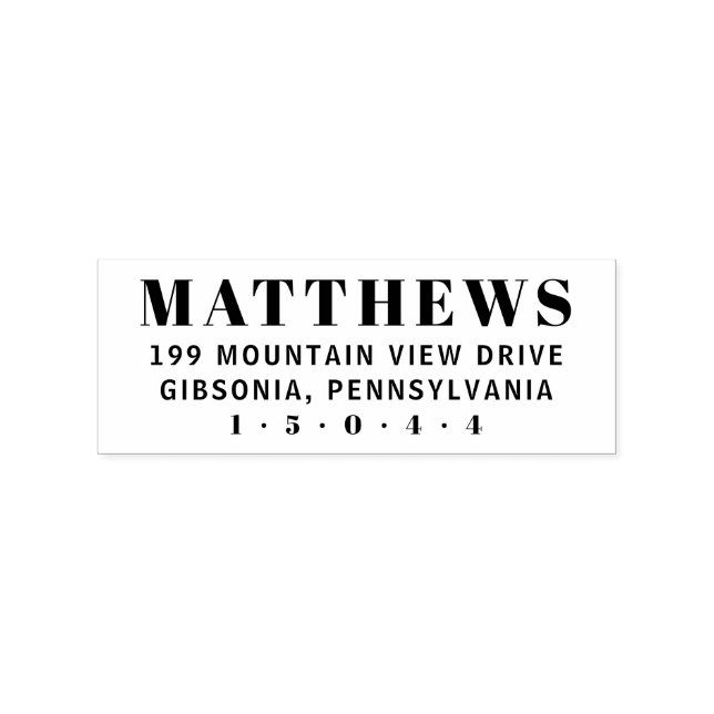 Custom Personalised Elegant Wedding Return Address Rubber Stamp (Imprint)