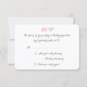 Custom Personalised Elegant Wedding RSVP Invite