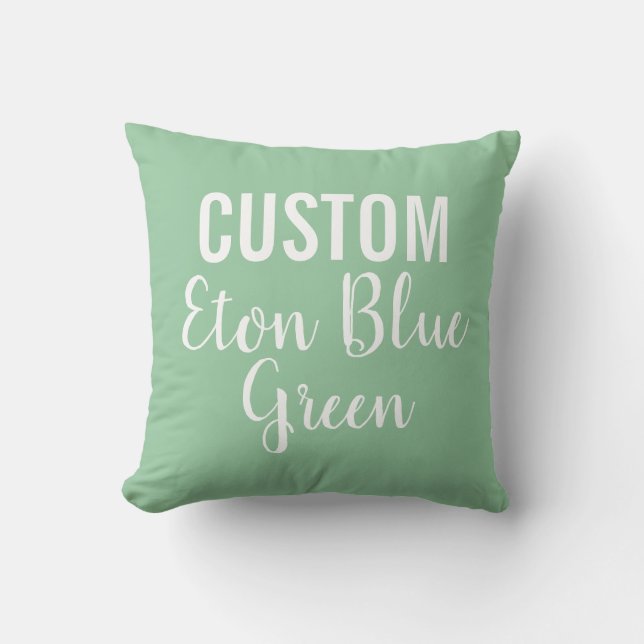 Custom Personalised ETON BLUE GREEN Throw Pillow (Front)