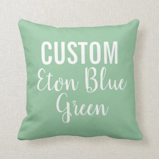 Custom Personalised ETON BLUE GREEN Throw Pillow
