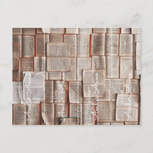 custom personalised ex libris bookmark cut the postcard
