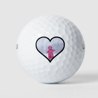 Custom Personalised Family In A Heart Template Golf Balls