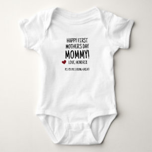 Custom Personalised First Mother's Day Baby Bodysuit