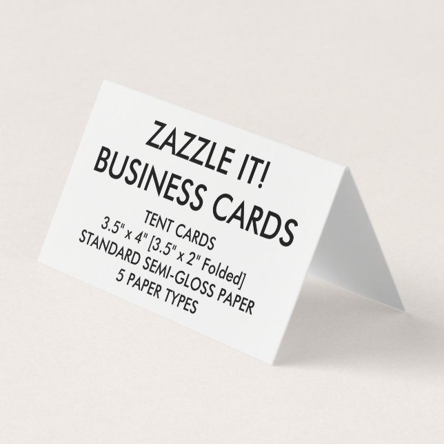 Custom Personalised Folded Tent Business Cards (Front)