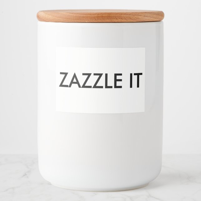 Custom Personalised Food Jar Label Blank Template (Front)