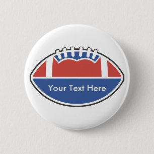 Custom Personalised Football Buttons