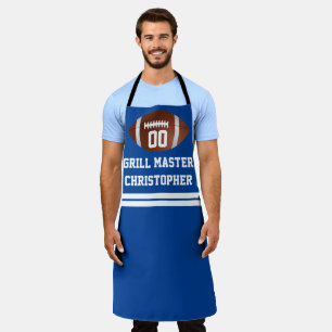 Custom Personalised Football Grill BBQ Tailgate Ap Apron