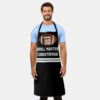 Custom Personalised Football Grill BBQ Tailgate Apron