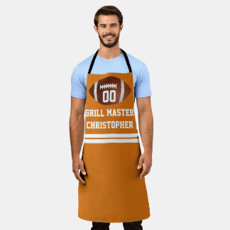 Custom Personalised Football Grill BBQ Tailgate Apron
