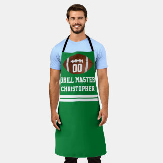Custom Personalised Football Grill BBQ Tailgate Apron