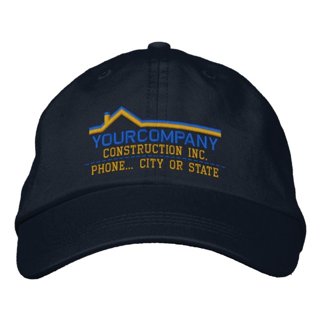 Custom Personalised for Your Construction Business Embroidered Hat (Front)