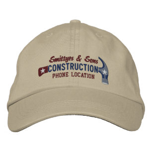 Custom Personalised for Your Construction Business Embroidered Hat