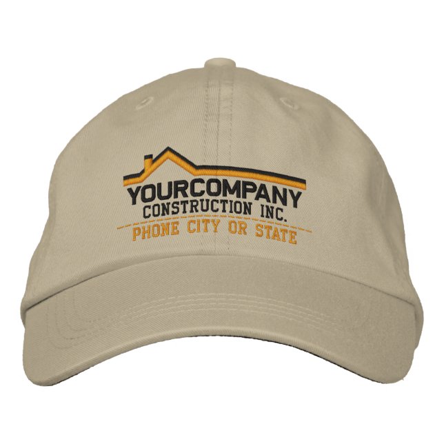 Custom Personalised for Your Construction Business Embroidered Hat (Front)