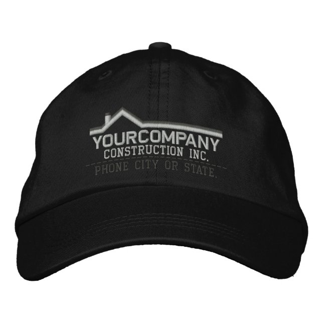 Custom Personalised for Your Construction Business Embroidered Hat (Front)