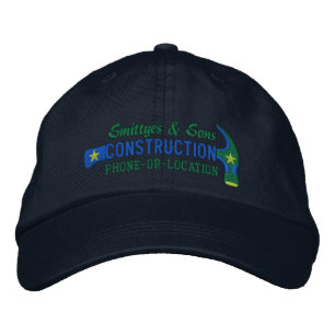 Custom Personalised for Your Construction Business Embroidered Hat