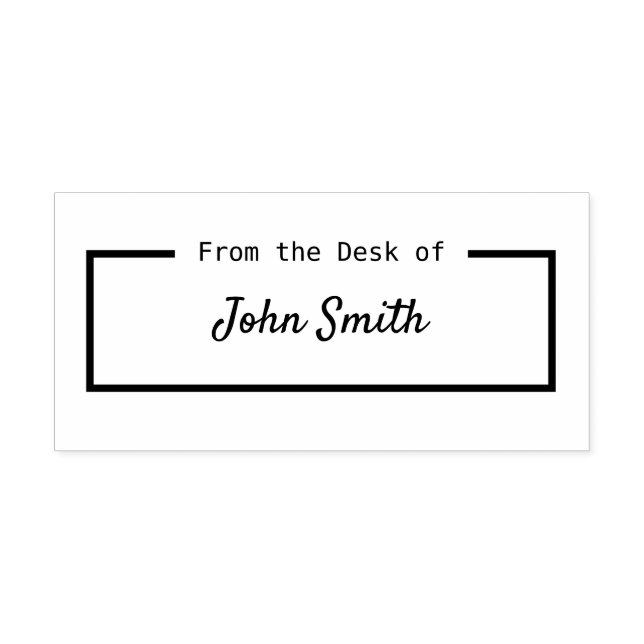Custom Personalised From the desk of  Self-inking Stamp (Design)