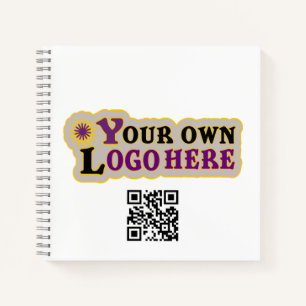 custom personalised front Logo back text Notebook