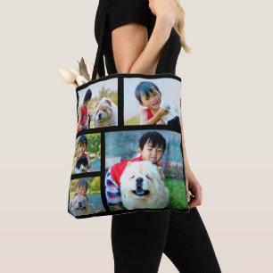 Custom Personalised Full Colour Collage Photo Gift Tote Bag