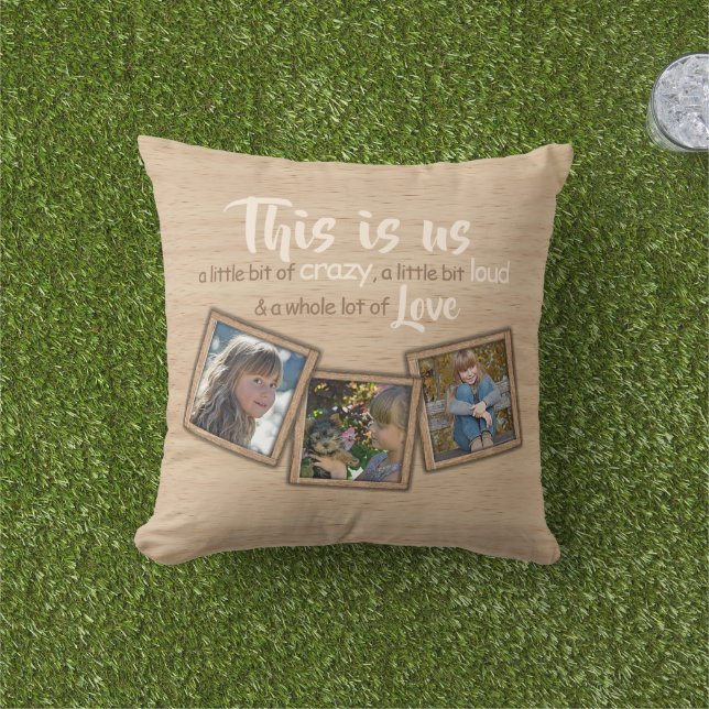 Custom Personalised Funny This Is Us Family Quote Cushion (Grass)