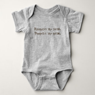 Custom Personalised Funny Unisex Poopin's my Game Baby Bodysuit