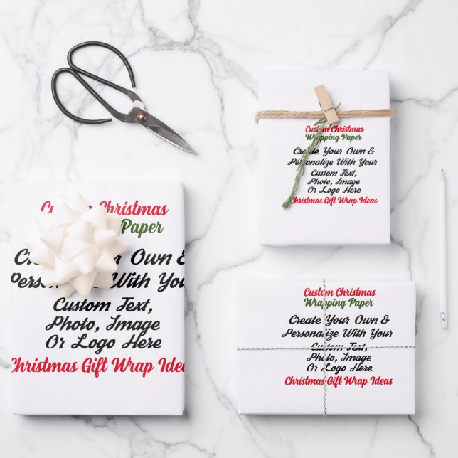 Custom Personalised Gift Wrap, Custom Birthday Wrapping Paper Sheet (Front)